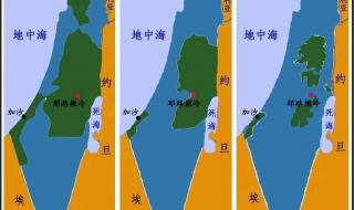 巴勒斯坦和以色列地图 巴勒斯坦和以色列地图